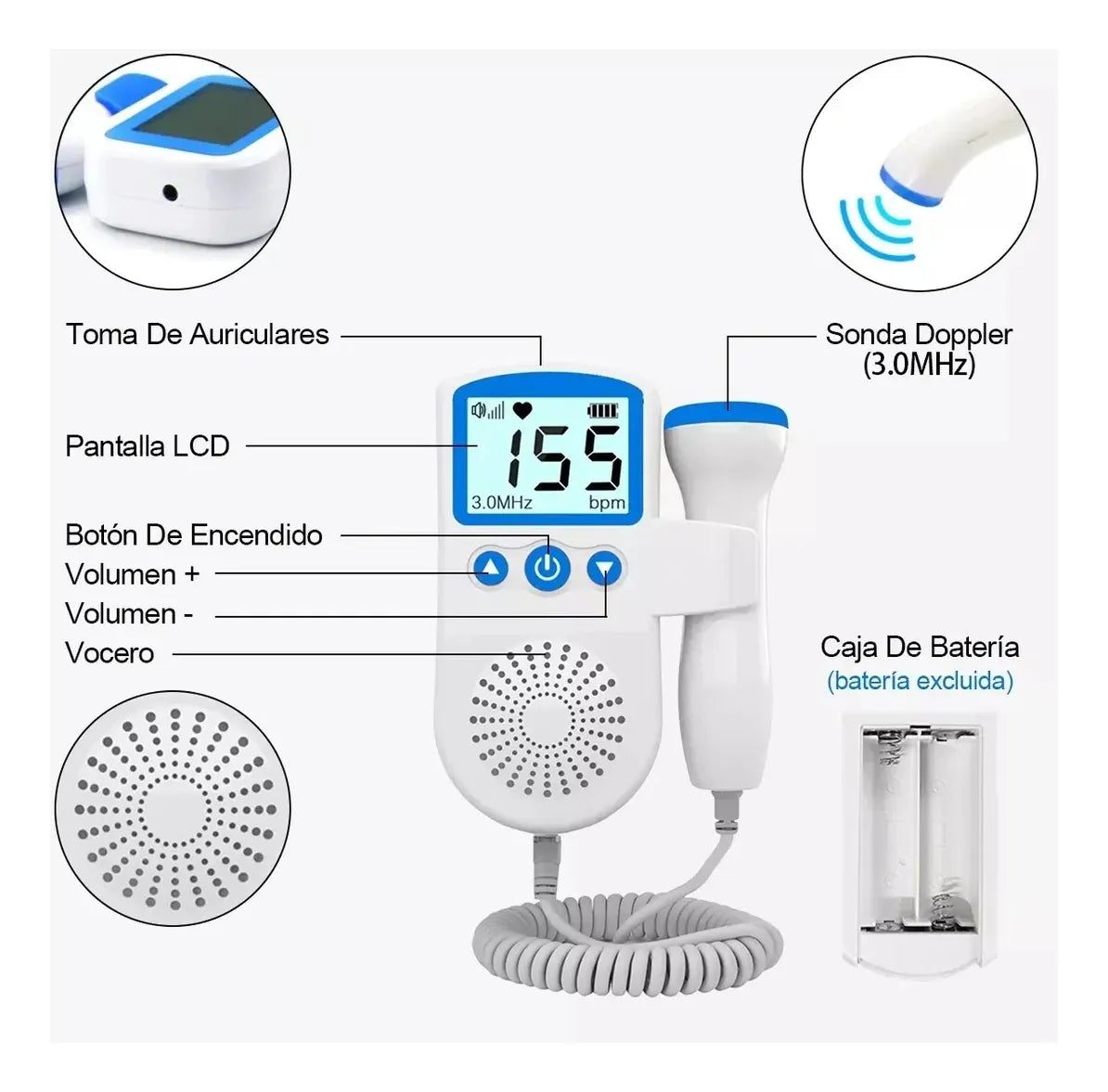 MONITOR DE FRECUENCIA LATIDOS DEL BEBÉ