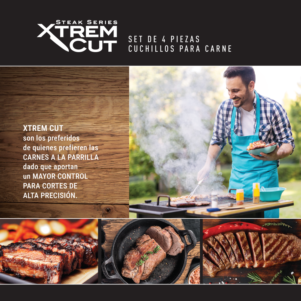 Xtrem Cut Steak Series Set Cuchillos x 4